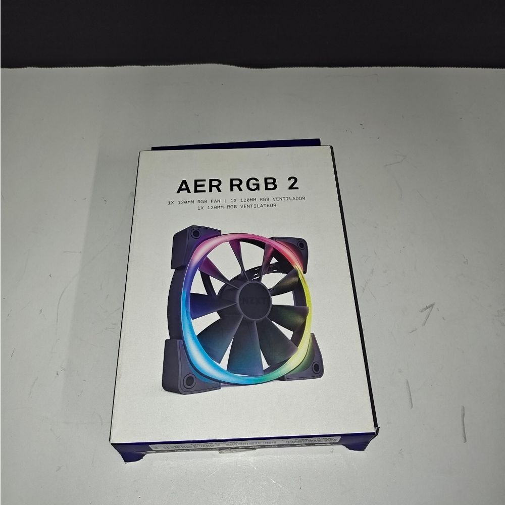 NZXT AER RGB 2 120mm RGB White Case Fan LED Lights (w/ Box Screws & Accessories)